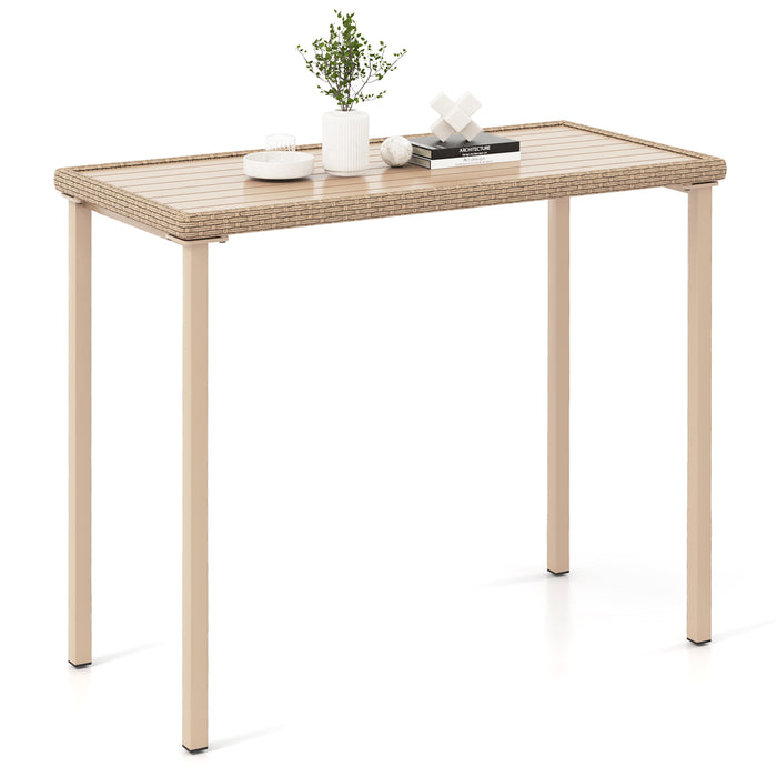 120 cm Outdoor Counter Height Table, for Backyard, Poolside, Balcony, Lawn
