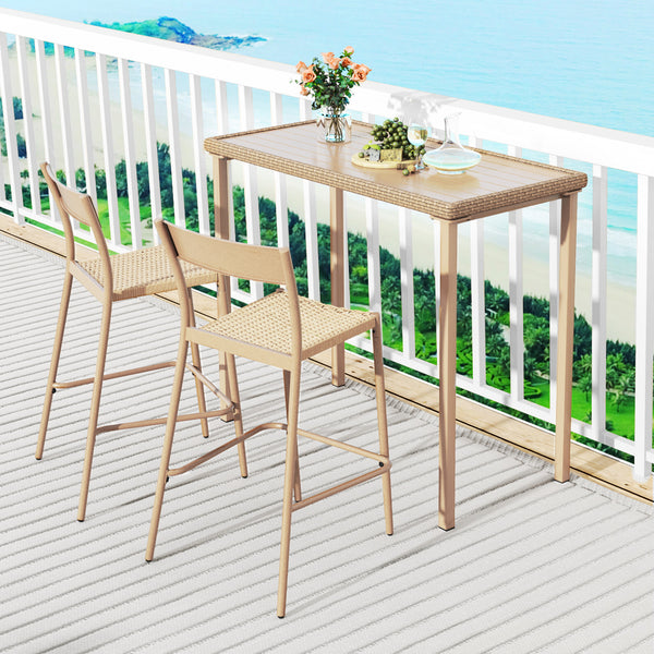 120 cm Outdoor Counter Height Table, for Backyard, Poolside, Balcony, Lawn
