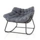 Outdoor Rocking Chair, Oversized Patio PE Wicker Egg Chair