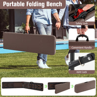 Portable Fold-in-Half Seat with 600kg Capacity and Lock