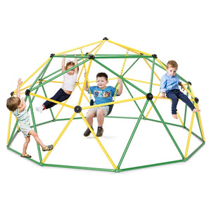 3m Kids Climbing Dome with Swing Outdoor Jungle Gym Climber
