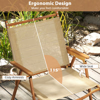 Folding Camp Chairs Set of 2, Lightweight Beach Chairs with Aluminum Frame