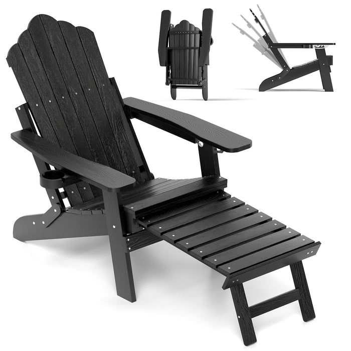 All-Weather HIPS Patio Adirondack Chair 180kg Loaded