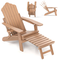 All-Weather HIPS 180kg Loaded Lounge Chair with Retractable Footrest