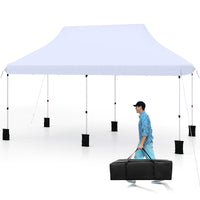 3 X 6 M Pop up Canopy Tent, Foldable Portable Outdoor Gazebo w/ Carry Bag, 6 Sandbags