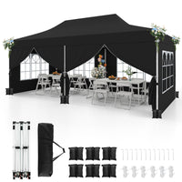 3 x 6 M Pop up Canopy with 6 Sidewalls, Outdoor Canopy Tent