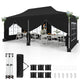 3 x 6 M Pop up Canopy with 6 Sidewalls, Outdoor Canopy Tent
