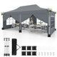 3 x 6 M Pop up Canopy with 6 Sidewalls, Outdoor Canopy Tent