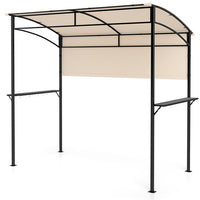 238 x 134 cm Grill Gazebo, Outdoor Patio BBQ Canopy w/ Steel Shelves