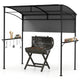 238 x 134 cm Grill Gazebo, Outdoor Patio BBQ Canopy w/ Steel Shelves