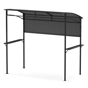238 x 134 cm Grill Gazebo, Outdoor Patio BBQ Canopy w/ Steel Shelves