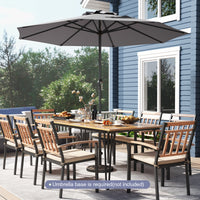 2.6M Patio Umbrella, Outdoor Heavy Duty Market Umbrella w/ Crank Handle