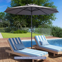 2.6M Patio Umbrella, Outdoor Heavy Duty Market Umbrella w/ Crank Handle