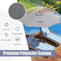 2.6M Patio Umbrella, Outdoor Heavy Duty Market Umbrella w/ Crank Handle