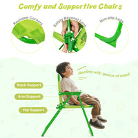 Toddler Outdoor Activity Table with 2 Folding Chairs & a Height Adjustable Umbrella