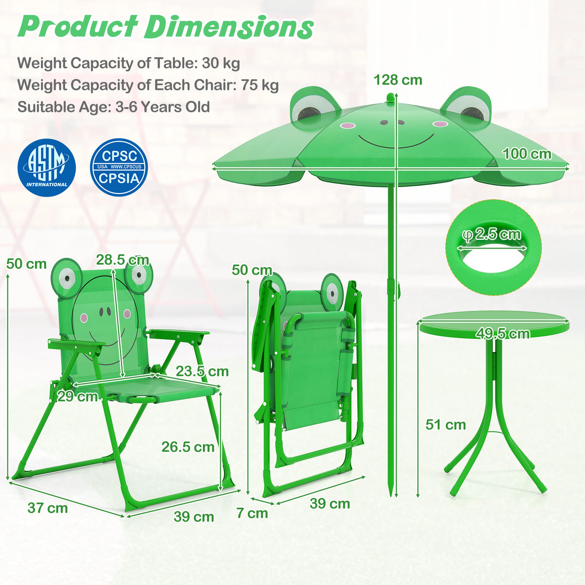 Kids Patio Furniture for Porch, Garden, Yard