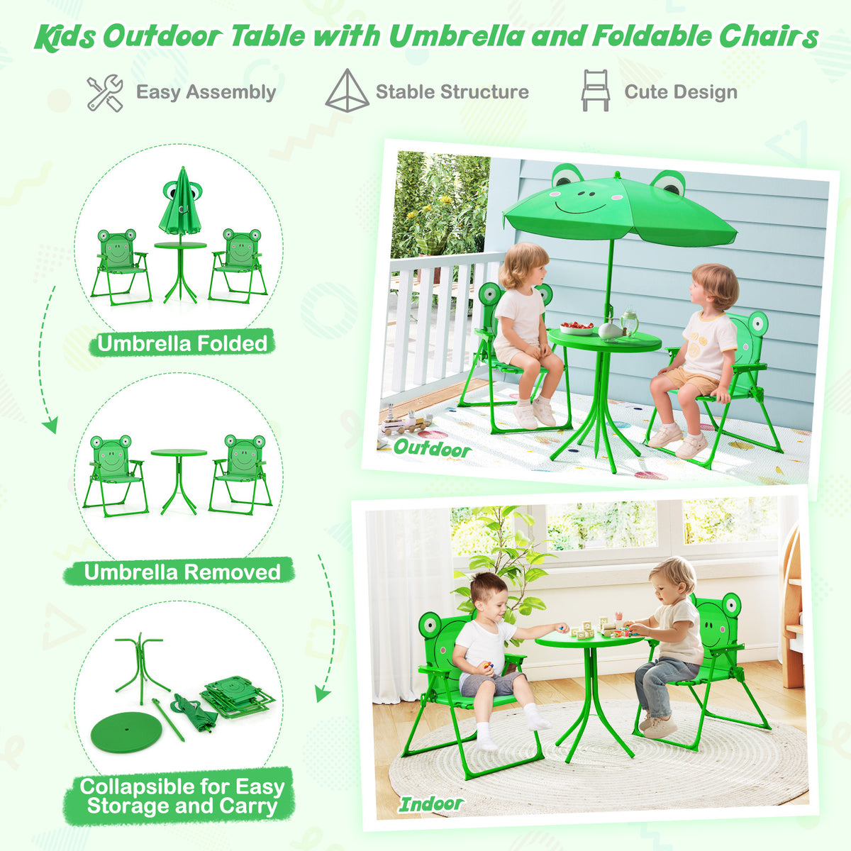Kids Patio Furniture for Porch, Garden, Yard