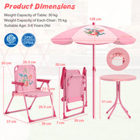 4 Pcs Kids Picnic Set Suits 3-6 Boys & Girls