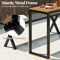 Outdoor Rectangle Console Table Patio Side Table