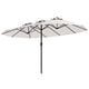 4.7 M Double-Sided Patio Umbrella, Outdoor Extra Large Umbrella W/Hand-Crank System & Air Vents