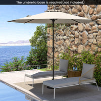2.7m Patio Umbrella, Outdoor Heavy Duty Market Umbrella w/ Push Button Tilt