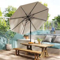 2.7m Patio Umbrella, Outdoor Heavy Duty Market Umbrella w/ Push Button Tilt