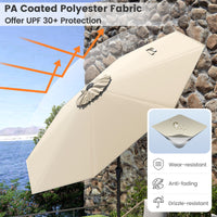 2.7m Patio Umbrella, Outdoor Heavy Duty Market Umbrella w/ Push Button Tilt