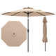 2.7m Patio Umbrella, Outdoor Heavy Duty Market Umbrella w/ Push Button Tilt