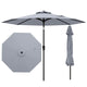 2.7m Patio Umbrella, Outdoor Heavy Duty Market Umbrella w/ Push Button Tilt
