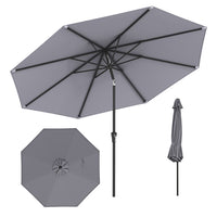 3M Large Patio Umbrella, Outdoor Heavy Duty Market Umbrella,Garden,Lawn,Poolside