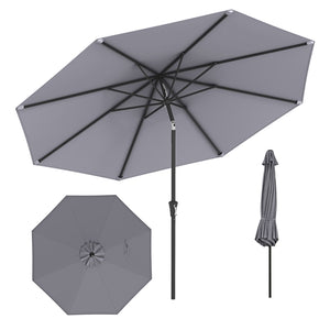 3M Large Patio Umbrella, Outdoor Heavy Duty Market Umbrella,Garden,Lawn,Poolside