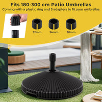 Fillable Umbrella Base with Shell Texture and 3 Couplers