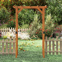215 cm Garden Arch Wooden Arbor, Outdoor Wood Trellis for Climbing Plants