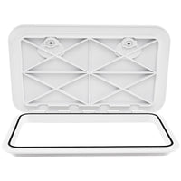 60.5 x 35.5 cm (L x W) Boat Hatch, Marine Deck Access Hatch w/ 180°Lid Hinge & Non-Slip Surface