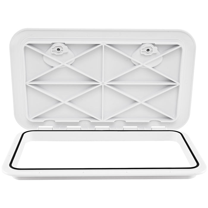 60.5 x 35.5 cm (L x W) Boat Hatch, Marine Deck Access Hatch w/ 180°Lid Hinge & Non-Slip Surface