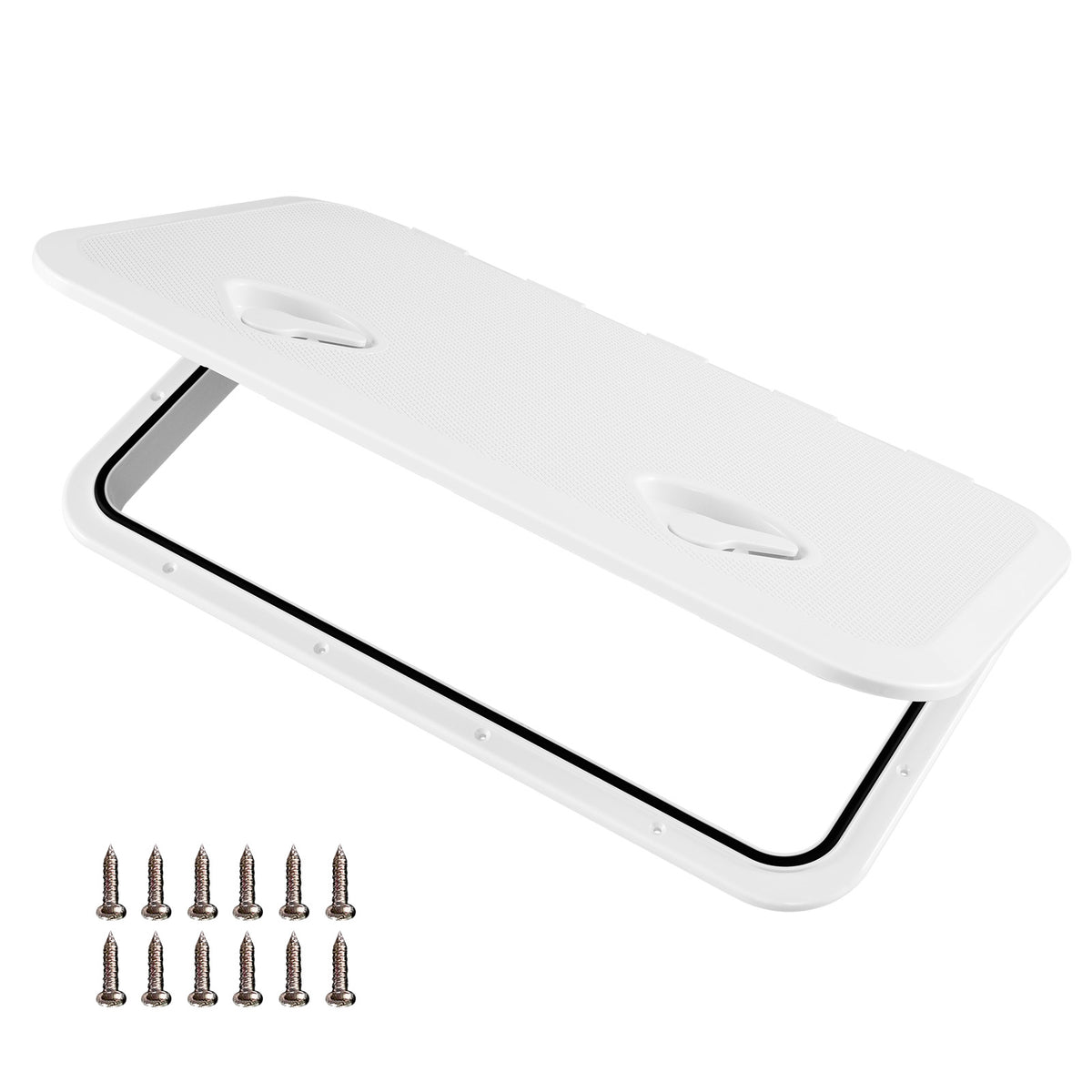 60.5 x 35.5 cm (L x W) Boat Hatch, Marine Deck Access Hatch w/ 180°Lid Hinge & Non-Slip Surface