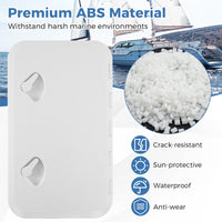 60.5 x 35.5 cm (L x W) Boat Hatch, Marine Deck Access Hatch w/ 180°Lid Hinge & Non-Slip Surface