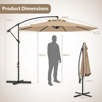 3M Patio Offset Umbrella w/8 Ribs