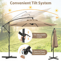 3M Patio Offset Umbrella w/8 Ribs