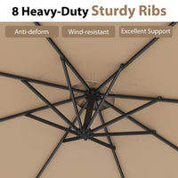 3M Patio Offset Umbrella w/8 Ribs