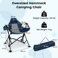 Oversized Hammock Camping Chair, Foldable Swing Chair for Adults