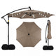 3m Solar Offset Hanging Umbrella with 32 LED Lights and 360° Rotation