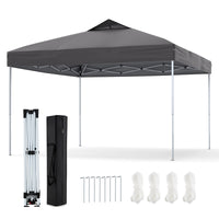 3 x 3M 1-Person Setup Pop up Canopy Tent, Foldable Outdoor Patio Shelter