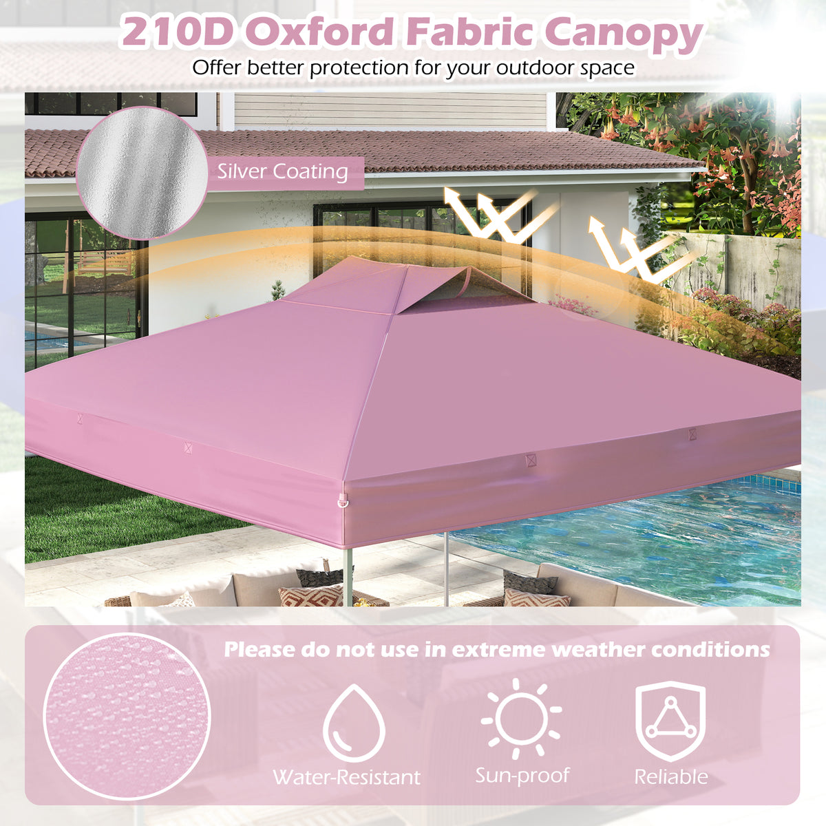 3 x 3M 1-Person Setup Pop up Canopy Tent, Foldable Outdoor Patio Shelter