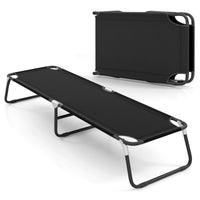 Portable Folding Camping Cot, 75" Outdoor Fabric Sleeping Cot