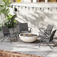 Patio Chairs Set of 2, Lawn Chairs with Heavy Duty Metal Frame