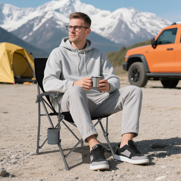 Portable Camping Chair, Outdoor Folding Oxford Cloth Chair