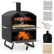 40.5 CM 2-Layer Outdoor Pizza Oven with Stone Peel Grill Racks for Camping