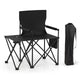 Oversized Camping Chair with Side Table, Folding Heavy-duty Picnic Chair