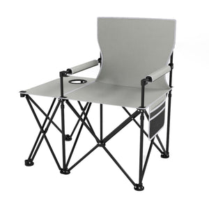 Oversized Camping Chair with Side Table, Folding Heavy-duty Picnic Chair